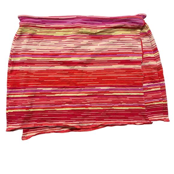 VTG Y2K 00's Missoni Pink Multicolor Graphic Wrap Around Skirt SZ 44 - Picture 1 of 6